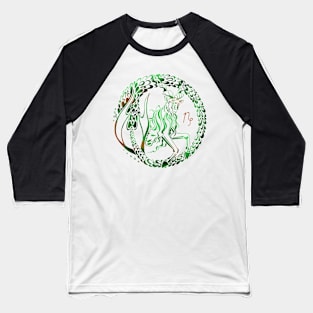 Capricorn Line Art Baseball T-Shirt